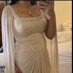 Cream Evening Gown NWT from Istanbul Turkey